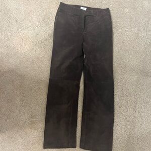 Vintage, Ann Taylor LOFT Brown Suede Pants Classic Fit
